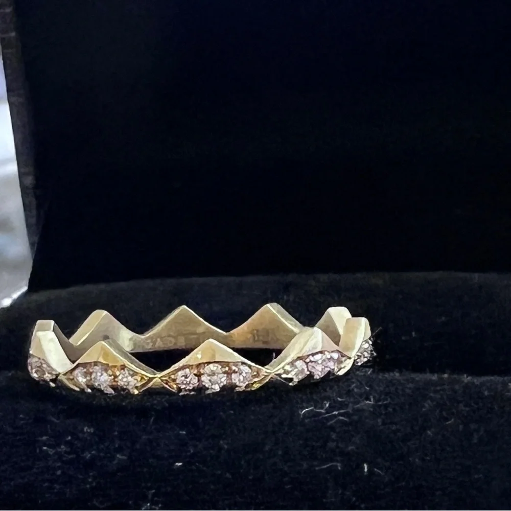 Jade Trau Clara diamond band Ring - 18K yellow gold - Picture 4 of 15